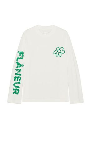 Flower Doodle Long Sleeve T-Shirt in . Size M, XL/1X - FLANEUR - Modalova