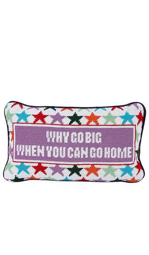 Why Go Big Needlepoint Pillow in - Furbish Studio - Modalova
