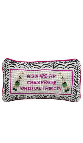 Champagne Needlepoint Pillow in - Furbish Studio - Modalova