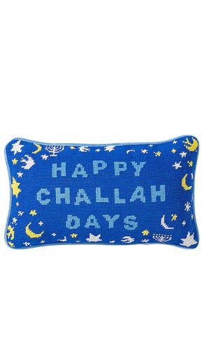 Almohada bordado happy challah days en color azul talla all en / - Blue. Talla all - Furbish Studio - Modalova