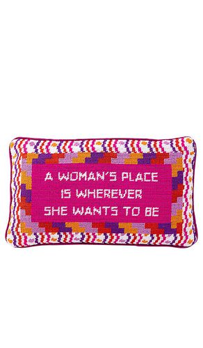 Wherever She Wants Needlepoint Pillow in - Furbish Studio - Modalova