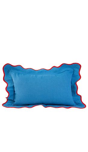 Darcy linen lumbar pillow cover en color azul talla all en & - Blue. Talla all - Furbish Studio - Modalova