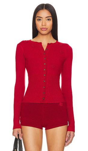 Suéter tejido con nubes lenon en color rojo talla L en - Red. Talla L (también en M, S, XS) - Frankies Bikinis - Modalova