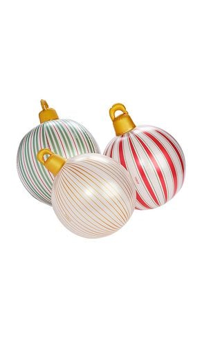 Pack Vintage Stripe Light Up Inflatable Ornaments in - FUNBOY - Modalova