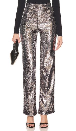 Pantalones anchos con lentejuelas en color plateado metálico talla L en - Metallic Silver. Talla L (también en - Good American - Modalova