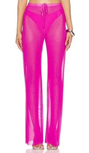 Pantalones anchos de malla en color fucsia talla M en - Fuchsia. Talla M (también en S) - Good American - Modalova