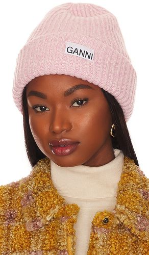 Ganni Beanie in Pink - Ganni - Modalova