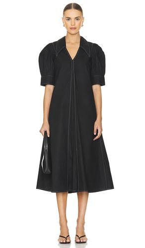 Cotton Poplin V-neck Maxi Dress in . Size 36 - Ganni - Modalova