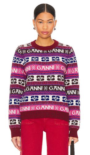 Logo O-neck Sweater in . Size S, XL - Ganni - Modalova