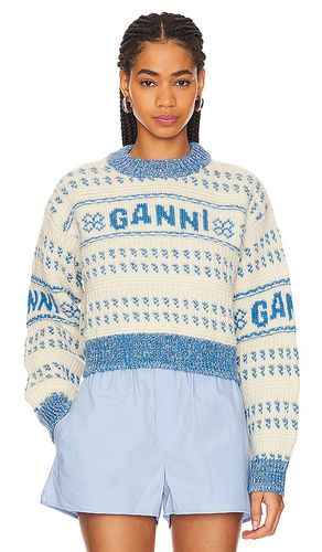 Cropped O-Neck Sweater in . Size XXS - Ganni - Modalova