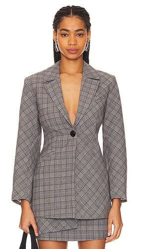 Check mix fitted blazer en color gris talla 34 en - Grey. Talla 34 (también en 38) - Ganni - Modalova