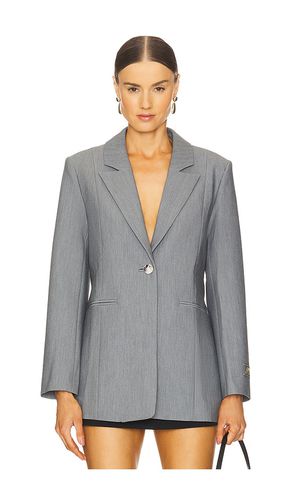 Future melange twill suiting blazer en color gris talla 32 en - Grey. Talla 32 (también en 36, 38, 42) - Ganni - Modalova