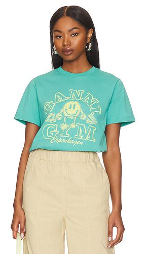 Camiseta gym en color azul cerceta talla S en - Teal. Talla S (también en M, L) - Ganni - Modalova