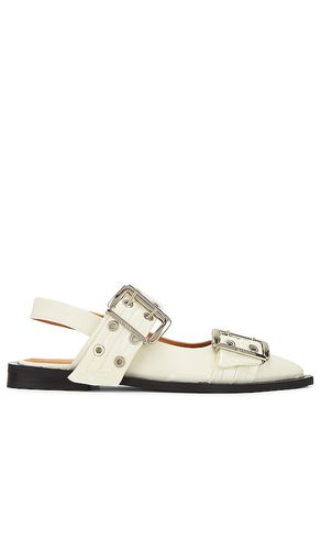 Zapato plano buckle en color blanco talla 36 en - White. Talla 36 (también en 37, 40, 41) - Ganni - Modalova