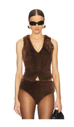 Faux Fur Vest With Rosette in . Size 38, 40, 42, 44 - GIUSEPPE DI MORABITO - Modalova