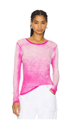 Long sleeve crew tee shirt en color rosado talla M en - Pink. Talla M (también en S, XS) - Goldie - Modalova