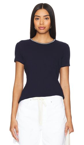 Camiseta embroidered neck classic en color talla L en - Navy. Talla L (también en M, S, XS) - Goldie - Modalova