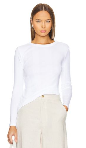 Camiseta de canalé de algodón long sleeve en color talla L en - White. Talla L (también en M, S, XL, XS) - Goldie - Modalova