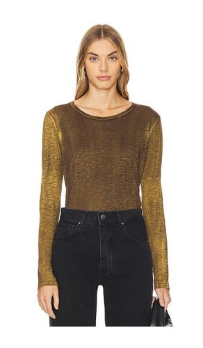 Long sleeve classic metallic spray top en color marrón talla L en - Brown. Talla L (también en M, S, XL, XS) - Goldie - Modalova