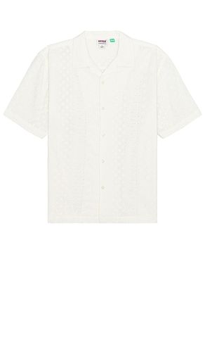 Eyelet short sleeve camp shirt in color cream size L in - Cream. Size L (also in S, XL/1X) - Guess Originals - Modalova