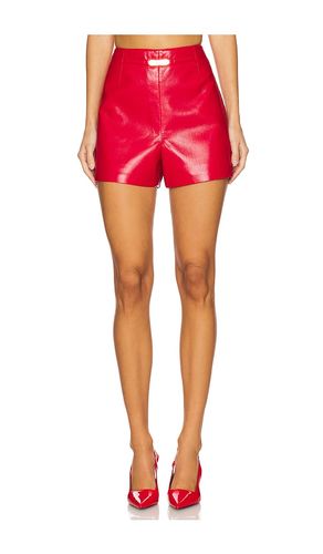 Danny belted faux leather shorts en color rojo talla L en - Red. Talla L (también en M, S) - Generation Love - Modalova