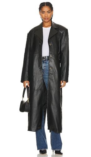 Abrigo leather en color talla L en - Black. Talla L (también en M, XL, XXS) - GRLFRND - Modalova
