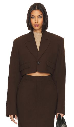 The cropped blazer en color marrón talla L en - Brown. Talla L (también en M, S, XL, XS, XXS) - GRLFRND - Modalova