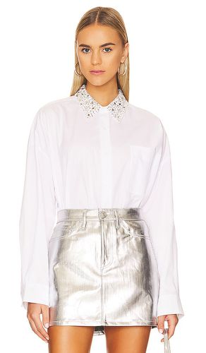 Alessandra Oversized Shirt with Jeweled Collar in . Size XL - GRLFRND - Modalova