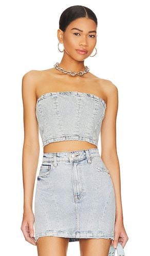 Ciarra denim bustier top en color azul talla L en - Blue. Talla L (también en XL) - GRLFRND - Modalova