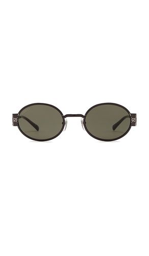 Gucci Oval Sunglasses in Black - Gucci - Modalova
