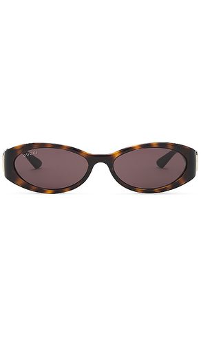Gucci Oval Sunglasses in Brown - Gucci - Modalova