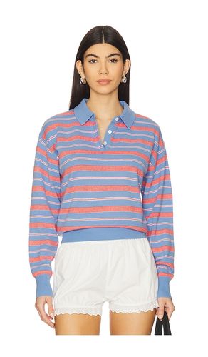 Collegiate Stripe Polo Cashmere Sweater in . Size S, XS - Guest In Residence - Modalova