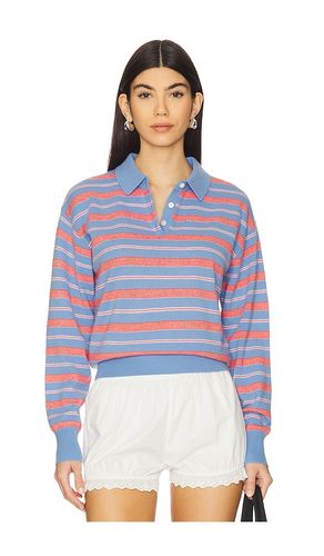 Collegiate Stripe Polo Cashmere Sweater in . Size XL, XS - Guest In Residence - Modalova