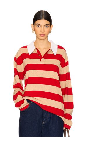 Guest en residence striped rugby cashmere top en color red,tan talla L en & - Red,Tan. Talla L (también en M - Guest In Residence - Modalova