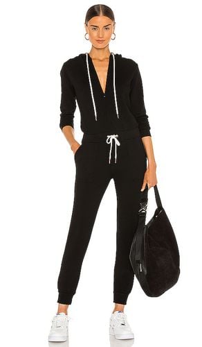 Supersoft fleece hooded jumpsuit en color talla L en - Black. Talla L (también en M, S, XL, XS) - MONROW - Modalova