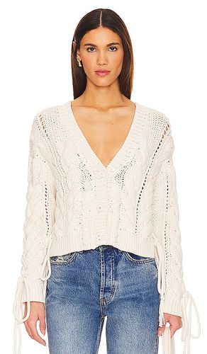 Cotton Cable Lace Up Cardigan in . Taglia S - Hayley Menzies - Modalova