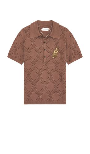 Diamond knit polo en color talla L en - Brown. Talla L (también en M, S, XL/1X) - Honor The Gift - Modalova