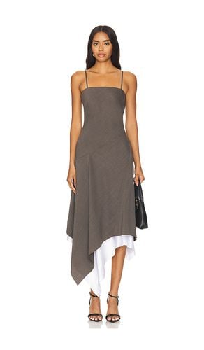 Vestido dobladillo pañuelo en color marrón talla 0 en - Brown. Talla 0 (también en 00, 10, 12, 2, 4, 6, 8) - Helmut Lang - Modalova