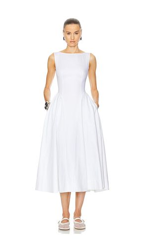 Vestido stretch cotton sateen en color talla S en - White. Talla S (también en XS) - Helsa - Modalova