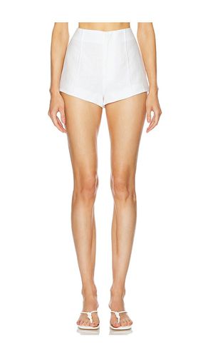 Washed linen micro short en color blanco talla L en - White. Talla L (también en M, S, XL) - Helsa - Modalova