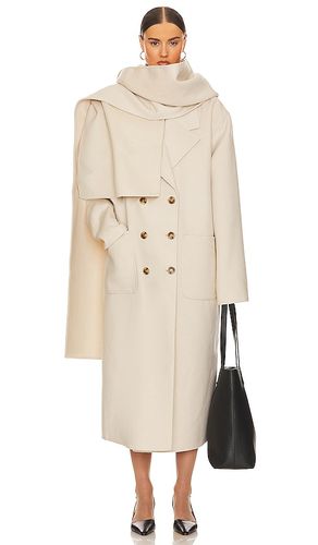 Abrigo con bufanda removible oversized en color talla L/XL en - . Talla L/XL (también en S/M) - Helsa - Modalova