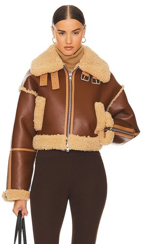 Cropped Faux Shearling Jacket in . Size M, S, XL, XS - Helsa - Modalova