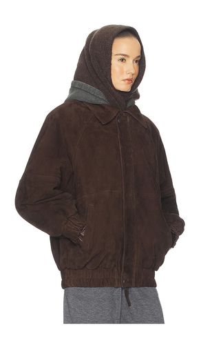 The Oversized Suede Bomber in . Size XS. Also in S, M, L, XL - Helsa - Modalova