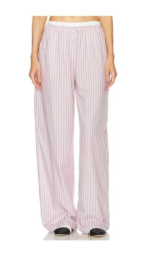 Pantalones de casa wide stripe poplin en color mauve talla L en - Mauve. Talla L (también en M, S, XL, XS) - Helsa - Modalova