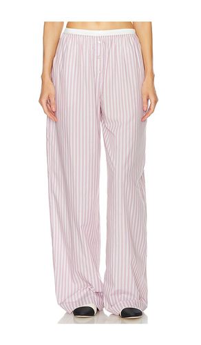 Pantalones de casa wide stripe poplin en color mauve talla L en - Mauve. Talla L (también en M, S, XL, XS, XXS) - Helsa - Modalova