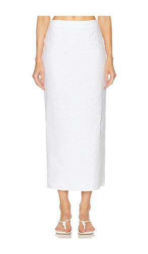 Falda linen midi en color blanco talla M en - White. Talla M (también en L, S, XL, XS, XXS) - Helsa - Modalova