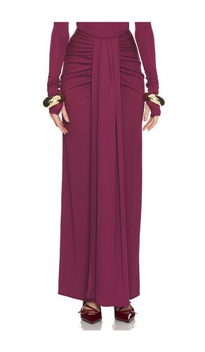 Falda matte jersey long wrap en color vino talla L en - Wine. Talla L (también en S, XS, XXS) - Helsa - Modalova