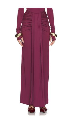 Falda matte jersey long wrap en color vino talla M en - Wine. Talla M (también en XS, XXS) - Helsa - Modalova