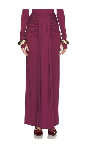 Falda matte jersey long wrap en color vino talla XL en - Wine. Talla XL (también en XS, XXS) - Helsa - Modalova