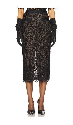 Falda the lace midi en color talla L en - Black. Talla L (también en M, S, XL, XS, XXS) - Helsa - Modalova